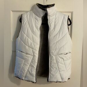 Women's White Puffer Vest